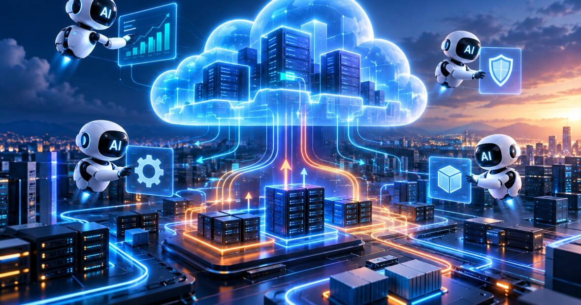 Autonomous AI agents operating on event-driven cloud server architecture with policy controls