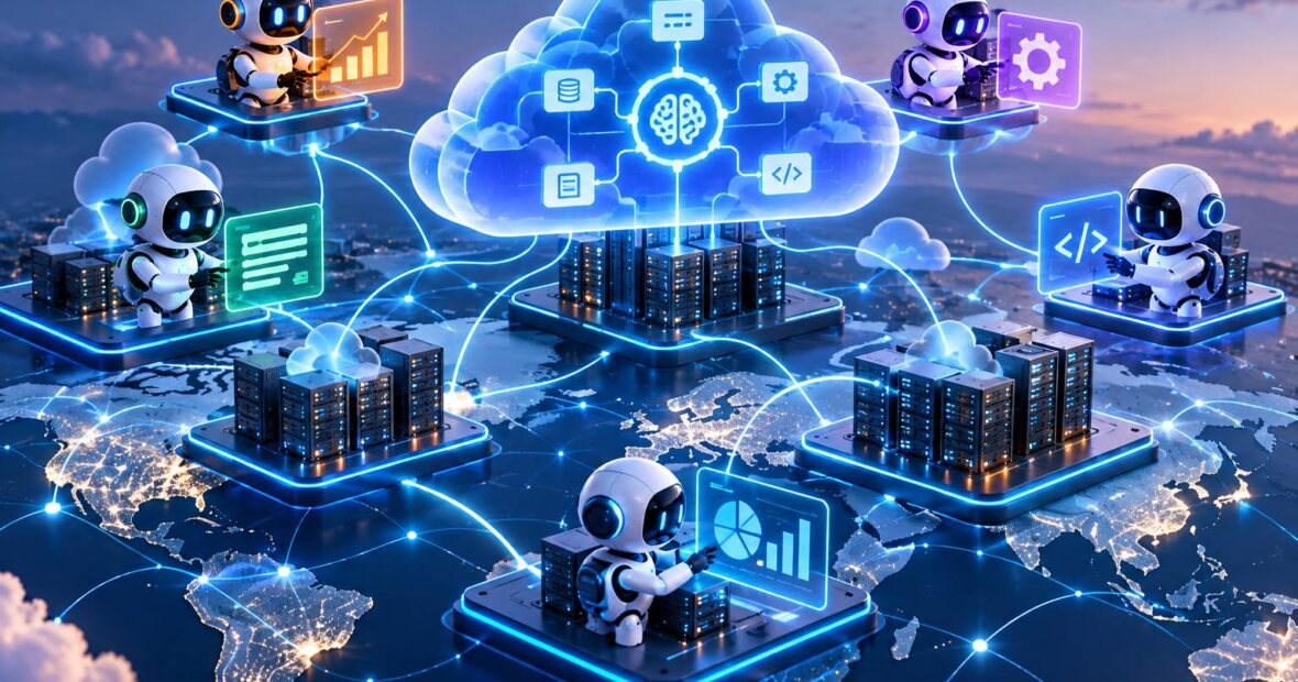 Building multi-agent applications with orchestrator and worker agents on distributed cloud servers