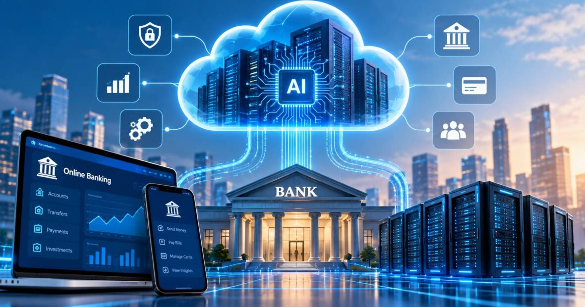 Cloud infrastructure for AI powering secure banking applications and virtual assistants