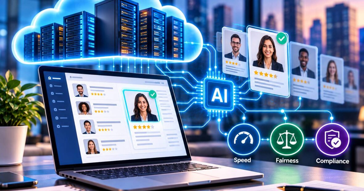 Cloud servers for AI recruitment platforms screening resumes and scheduling candidate interviews