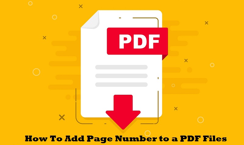 How To Add Page Number to a PDF Files