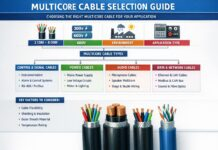How to Select the Right Multicore Cable: Simple Guide Multicore electrical cable cross section showing multiple insulated copper conductors