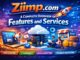 Ziimp.com platform overview showing features and services interface