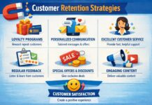 customer retention strategies concept showing repeat customers and business growth