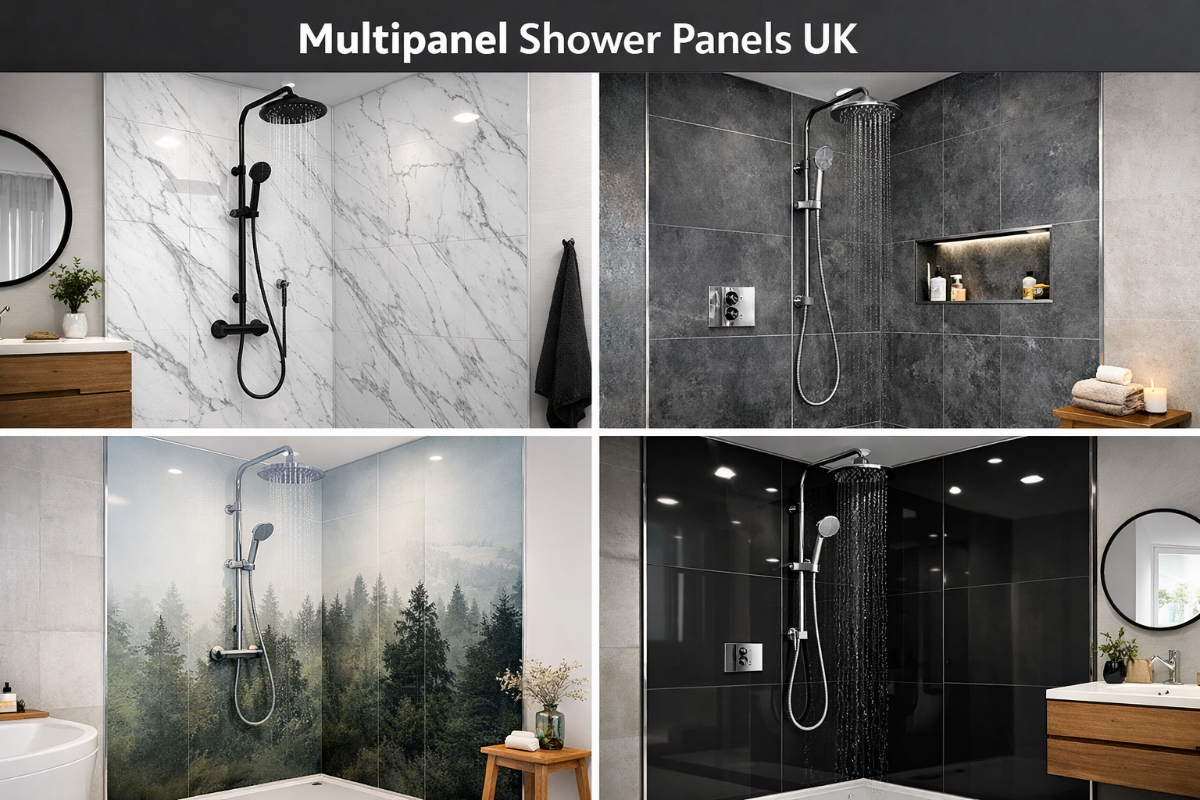 Multipanel shower panels vs traditional bathroom tiles comparison
