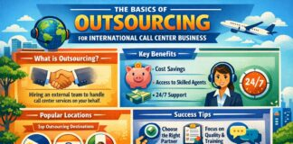 Outsourcing call center services for international business customer support operations