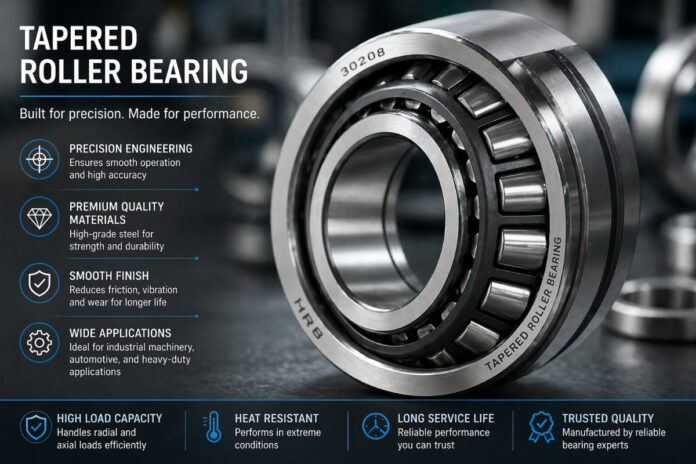 High precision tapered roller bearing showcasing engineering quality and durability